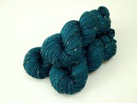 New Base Yarn! Hand Dyed Yarn, DK Weight Tweed Superwash Merino Wool - Deep Sea Tonal - Indie Dyer Yarn, Teal Blue Knitting Yarn with Tweedy Flecks