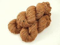 New Base Yarn! Hand Dyed Yarn, DK Weight Tweed Superwash Merino Wool - Potluck Sandstone - Indie Dyer Light Terra Cotta Knitting Yarn with Tweedy Flecks