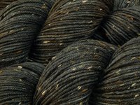 New Base Yarn! Hand Dyed Yarn, DK Weight Tweed Superwash Merino Wool - Slate Grey Tonal - Indie Dyer Yarn, Charcoal Knitting Yarn with Tweedy Flecks