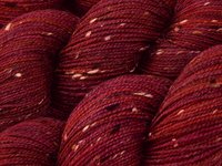 Hand Dyed Yarn, Tweed Fingering Weight Superwash Merino Wool Nylon - Merlot Multi - Indie Dyer Knitting Yarn, Burgundy Red Brown Sock Yarn