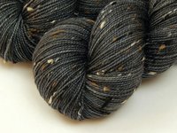 Hand Dyed Yarn, Tweed Fingering Weight Superwash Merino Wool Nylon - Slate Grey Tonal - Indie Dyer Knitting Yarn, Charcoal Gray with Tweedy Flecks, Sock Yarn