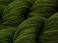 Worsted Weight Hand Dyed Yarn, 100% Superwash Merino Wool - Moss Tonal - Indie Dyer Olive Green Knitting Yarn, Soft Semi Solid Crochet Yarn