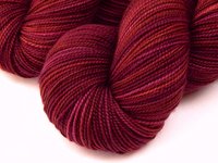 Hand Dyed Sock Yarn, Fingering Weight 100% Superwash Merino Wool - Merlot Multi - Indie Dyed Knitting Yarn, Burgundy Deep Red Hand Dyed Yarn