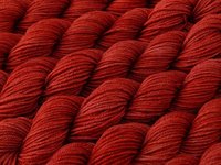 Hand Dyed Yarn, Fingering Weight Mini Skeins, 4 Ply Superwash 100% Merino Wool - Potluck Red - Tonal Semi-Solid Indie Dyed Sock Yarn