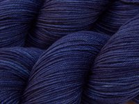 Hand Dyed Sock Yarn, Fingering Weight 4 Ply Superwash Merino Wool - Ink Tonal - Dark Blue Knitting Yarn, Navy Hand Dyed Yarn
