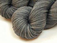 Hand Dyed Sock Yarn, Fingering Weight 4 Ply 100% Superwash Merino Wool - Pewter - Indie Dyed Knitting Yarn, Neutral Tonal Medium Grey Gray 