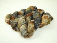 Hand Dyed Yarn, Fingering Sock Weight 4 Ply Superwash Merino Wool - Potluck Greys & Browns - Indie Dyer Gray Rust Brown Green Knitting Yarn 