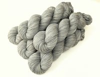 Hand Dyed Yarn, Sock Fingering Weight 4 Ply Superwash Merino Wool - Silver Lining - Light Grey Gray Tonal Knitting Yarn, Hand Dyed Sock Yarn