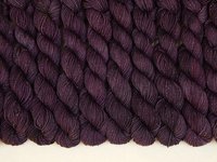 Limited Edition! Sock Yarn Mini Skeins, Fingering Weight Superwash Merino Wool & Nylon - EGGPLANT SPARKLE - Dark Purple Knitting Yarn with Silver Sparkles