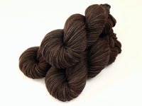 Hand Dyed Yarn, DK Weight Superwash Merino Wool - Bark Tonal - Indie Dyed Yarn, Chocolate Brown Knitting Yarn, Semi Solid Crochet Yarn