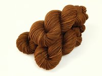 Hand Dyed Yarn, DK Weight Superwash Merino Wool - Hazelnut - Indie Dyed Yarn, Warm Brown Tonal Wool Yarn, Semi Solid Knitting Yarn