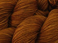 Hand Dyed Yarn, DK Weight Superwash Merino Wool - Hazelnut - Indie Dyed Yarn, Warm Brown Tonal Wool Yarn, Semi Solid Knitting Yarn
