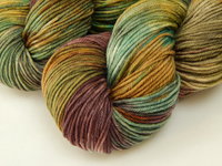 Hand Dyed Yarn, DK Weight Superwash Merino Wool - Potluck Rustic Shades - Soft Washable Earthy Colors, Wool Yarn for Knitting Crochet