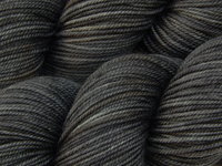 Hand Dyed Yarn, Sport Weight Superwash Merino Wool - Slate Grey Tonal - Charcoal Indie Dyer Knitting Yarn, Gray Semi Solid Heavier Sock Yarn
