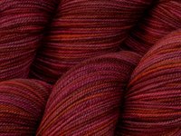 Limited Edition! Hand Dyed Yarn, Light Fingering Weight Superwash Merino Wool & Nylon Blend - Merlot Multi - Indie Dyer Knitting Yarn, Burgundy Wine