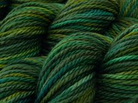 Hand Dyed Yarn, Bulky Weight 100% Superwash Merino Wool - Forest Multi - Green Multicolor Chunky Knitting Yarn