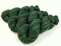 Hand Dyed Yarn, Bulky Weight 100% Superwash Merino Wool - Forest Multi - Green Multicolor Chunky Knitting Yarn