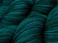 Hand Dyed Yarn, Worsted Weight Superwash Merino Wool - Deep Sea Tonal - Indie Dyer Blue Green Knitting Yarn, Deep Teal Crochet Yarn Skein