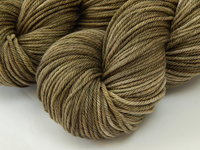 Hand Dyed Yarn, Worsted Weight Superwash Merino Wool - Driftwood - Indie Dyer Khaki Tan Knitting Yarn, Neutral Tonal Crochet Yarn Skein