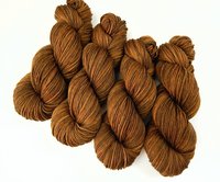 Hand Dyed Yarn, Worsted Weight Superwash 100% Merino Wool - Hazelnut - Tonal Brown Yarn, Indie Dyer Handdyed Knitting Yarn