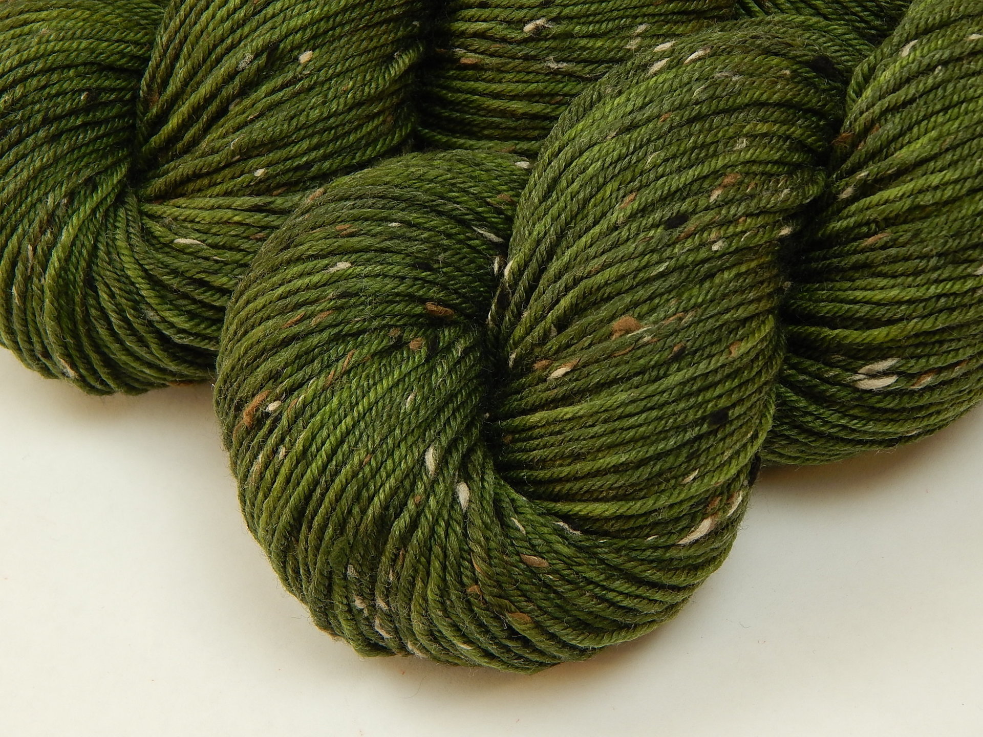 New Base Yarn! Hand Dyed Yarn, DK Weight Tweed Superwash Merino Wool - Moss Tonal - Indie Dyer Yarn, Olive Green Knitting Yarn