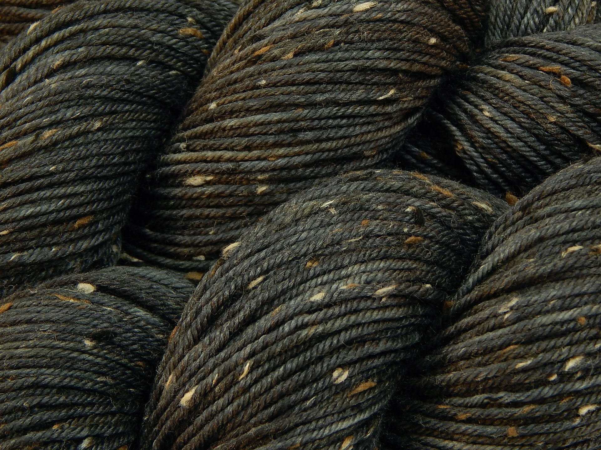 New Base Yarn! Hand Dyed Yarn, DK Weight Tweed Superwash Merino Wool - Slate Grey Tonal - Indie Dyer Yarn, Charcoal Knitting Yarn with Tweedy Flecks