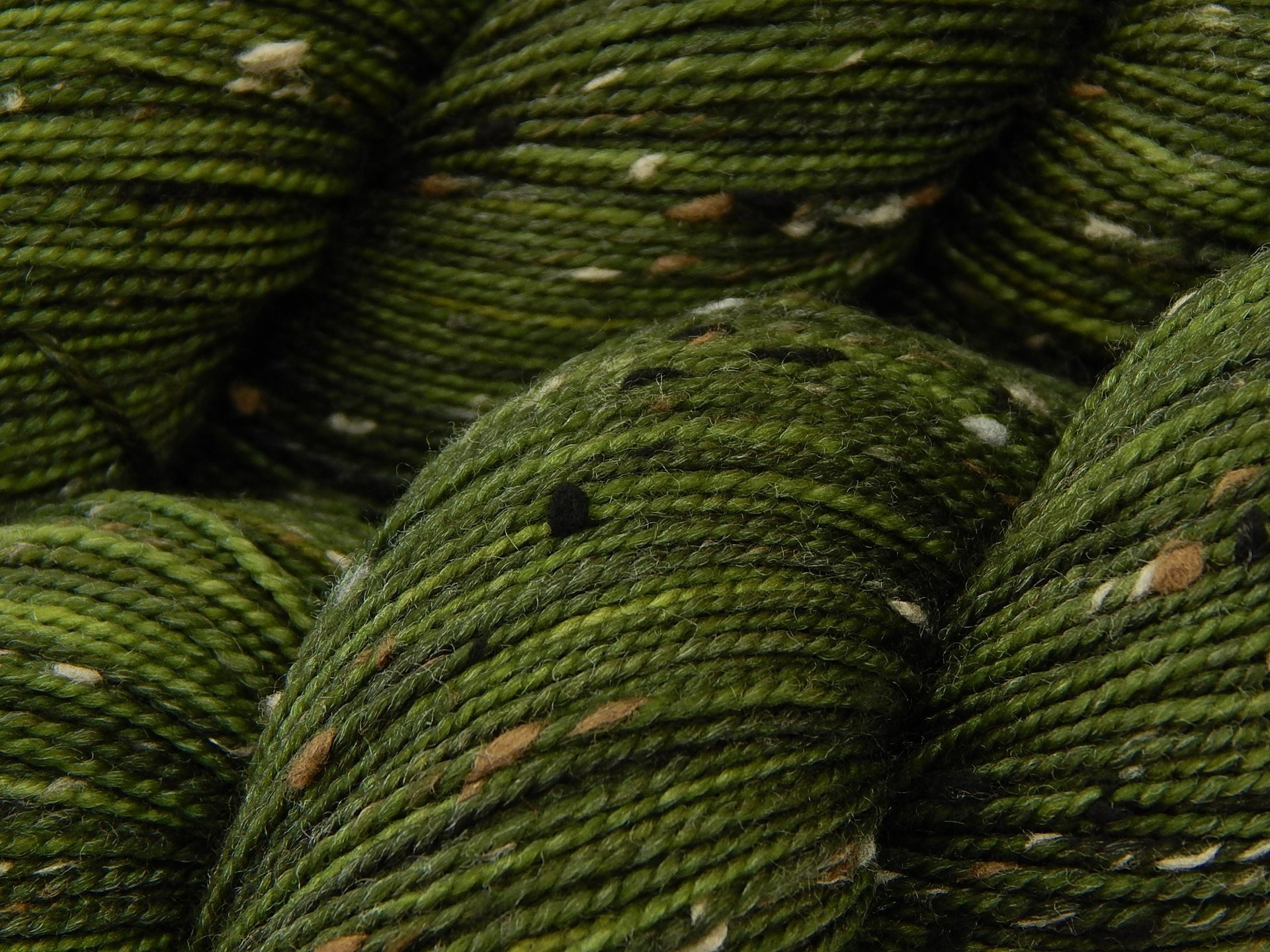 Hand Dyed Yarn, Tweed Fingering Sock Weight Superwash Merino Wool Nylon - Moss Tonal - Indie Dyer Knitting Yarn, Tweedy Olive Green