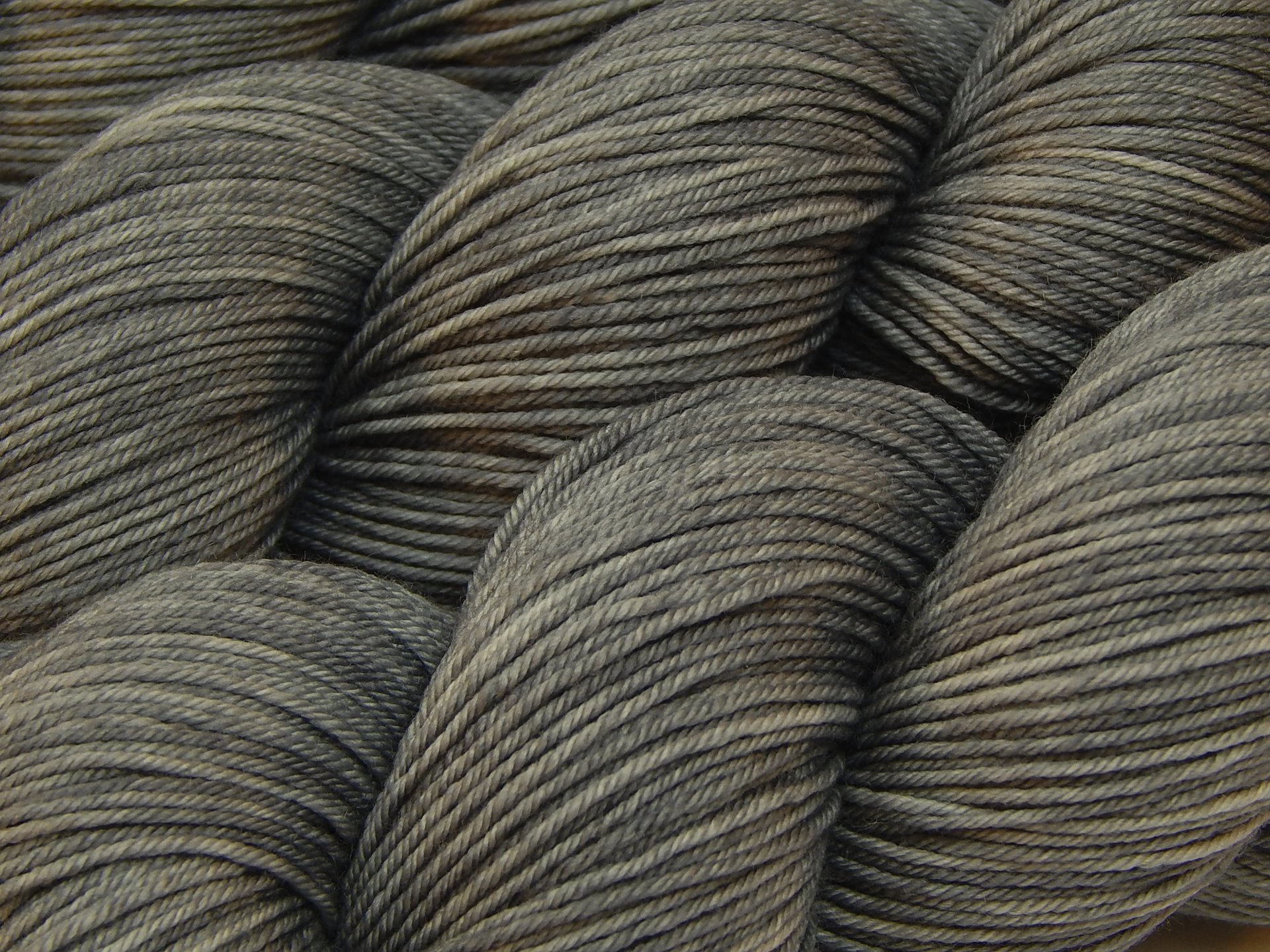 Hand Dyed Sock Yarn, Fingering Weight 4 Ply 100% Superwash Merino Wool - Pewter - Indie Dyed Knitting Yarn, Neutral Tonal Medium Grey Gray 