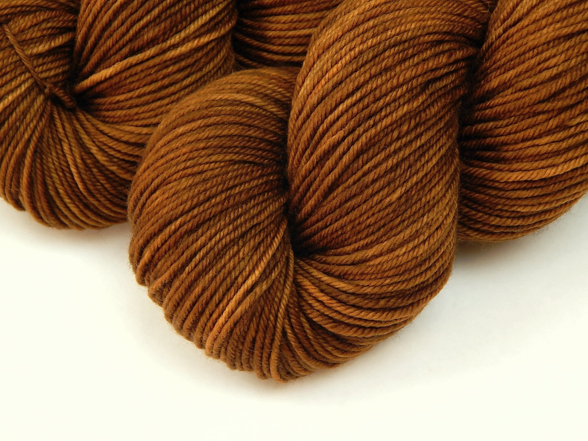 Hand Dyed Yarn, DK Weight Superwash Merino Wool - Hazelnut - Indie Dyed Yarn, Warm Brown Tonal Wool Yarn, Semi Solid Knitting Yarn