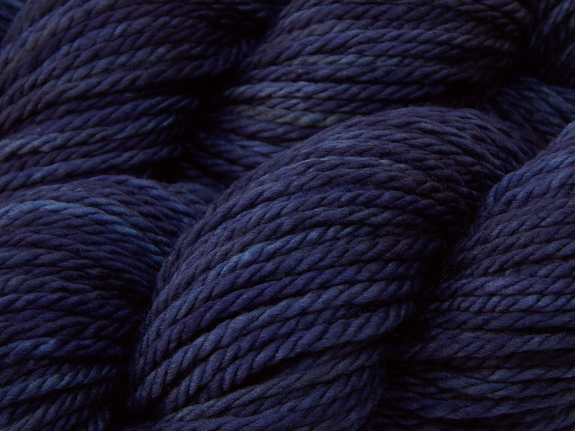 Bulky Hand Dyed Yarn, 100% Superwash Merino Wool - Ink Tonal - Soft Indie Dyer Thick Dark Blue Yarn, Navy Chunky Knitting Yarn