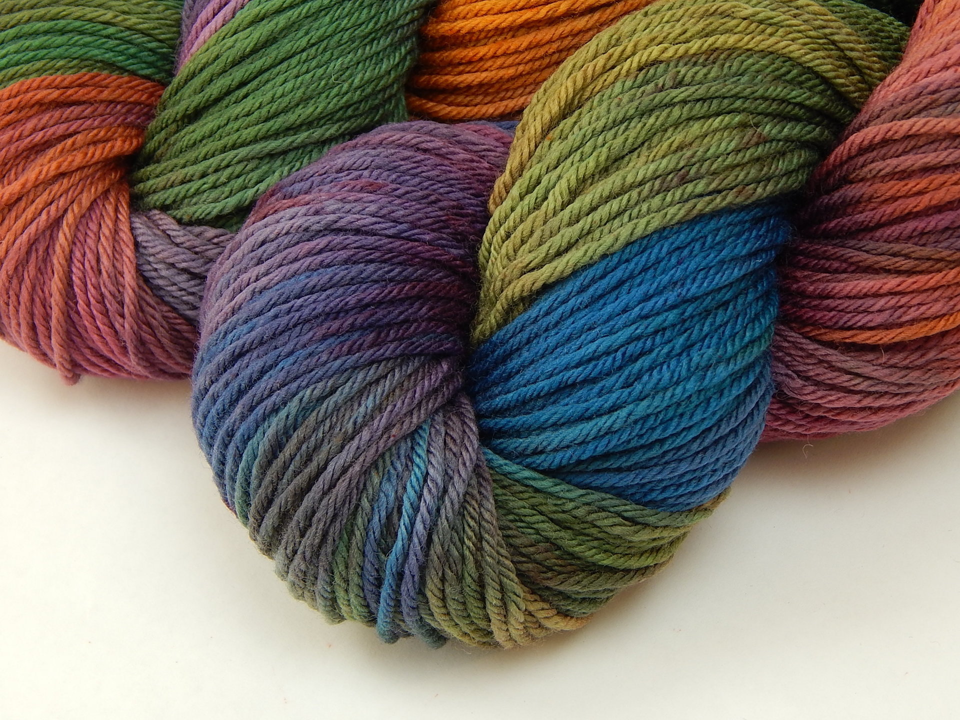 Worsted Weight Hand Dyed Yarn, 100% Superwash Merino Wool - Potluck Rainbow - Indie Dyer OOAK Knitting Crochet Yarn, Deep Rich Vibrant Colors