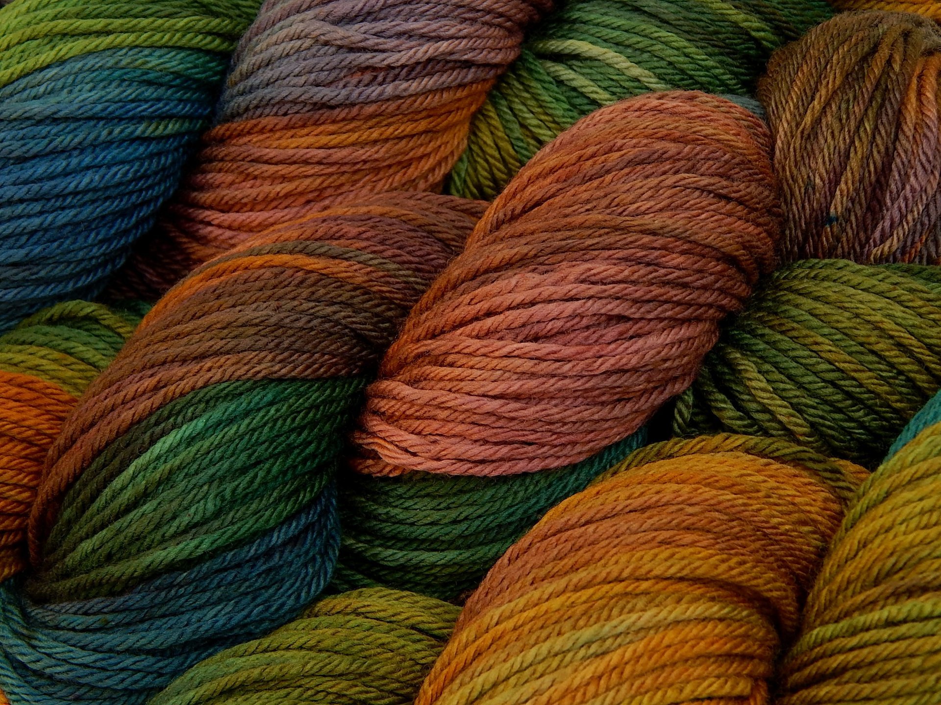 Worsted Weight Hand Dyed Yarn, 100% Superwash Merino Wool - Potluck Rainbow - Indie Dyer OOAK Knitting Crochet Yarn, Earthy Vibrant Colors
