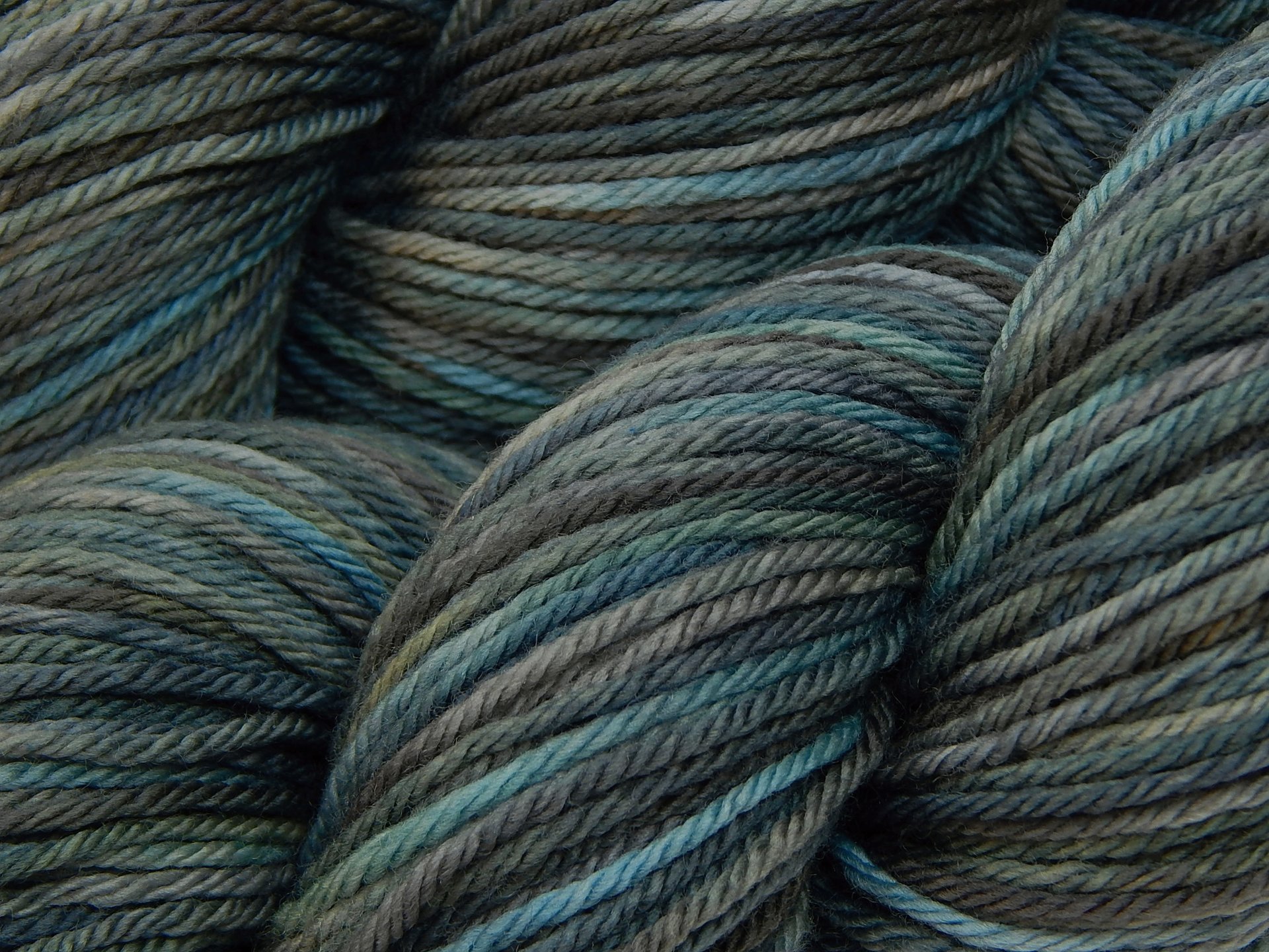Hand Dyed Yarn, Worsted Weight Superwash Merino Wool - Storm Clouds - Blue Grey Gray Indie Dyer Knitting Yarn, DIY Crochet Craft Supply