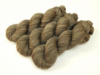 Hand Dyed Yarn, Sock Weight 4 Ply Superwash Merino Wool - Driftwood - Fingering Weight Indie Dyed Knitting Yarn, Neutral Tonal Sock Yarn