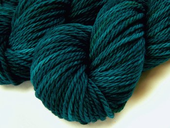 Hand Dyed Yarn, Bulky Superwash Merino Wool - Deep Sea Tonal - Indie Dyer Thick Teal Yarn, Blue Green Chunky Knitting Yarn