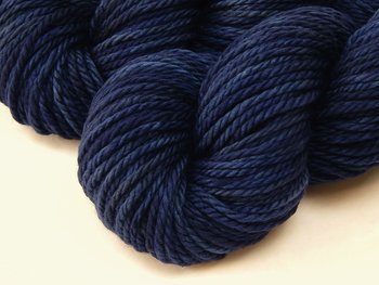 Bulky Hand Dyed Yarn, 100% Superwash Merino Wool - Ink Tonal - Soft Indie Dyer Thick Dark Blue Yarn, Navy Chunky Knitting Yarn
