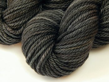 Hand Dyed Yarn, Bulky Weight Superwash Merino Wool - Slate Grey Tonal - Thick Chunky Dark Grey Knitting Yarn, Charcoal Gray Bulky Yarn